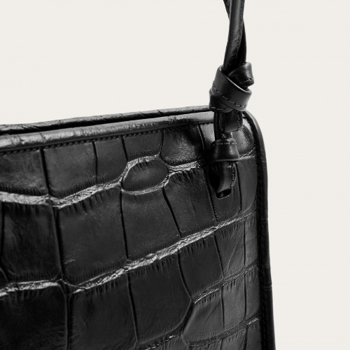 Suzanne Bag S, black croco | Balagan Studio
