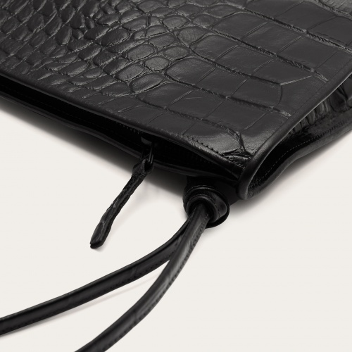 Suzanne Bag M, black croco | Balagan Studio