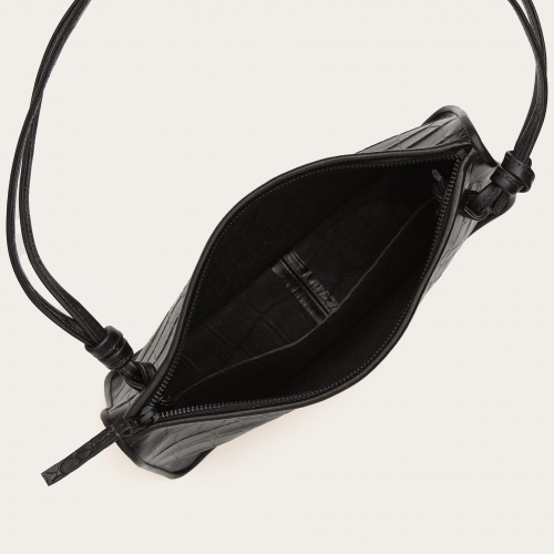 Suzanne Bag M, black croco | Balagan Studio