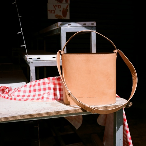 Champagne Bucket Bag M, natural OUTLET | Balagan Studio