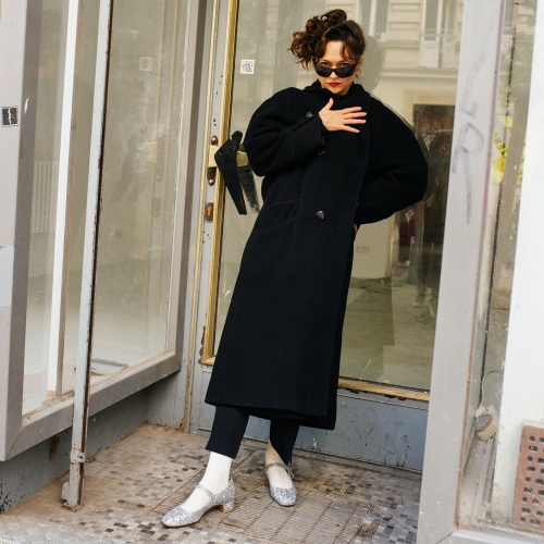 Dora Low Heels, silver glitter OUTLET | Balagan Studio