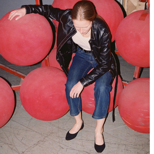 Mishor baleriny, czarny zamsz OUTLET | Balagan Studio