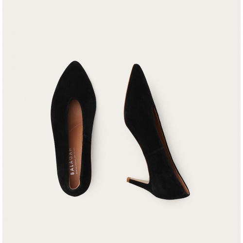 Schpitz Heels, black suede OUTLET | Balagan Studio