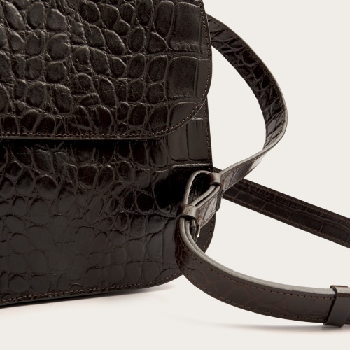 Doar Bag M, brown croco | Balagan Studio