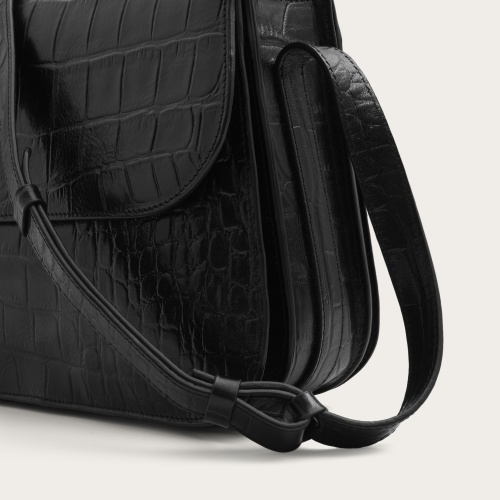 Doar Bag M, black croco | Balagan Studio