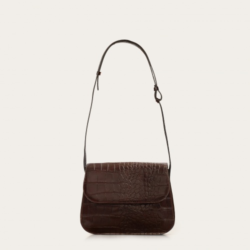 Doar Bag M, brown croco | Balagan Studio