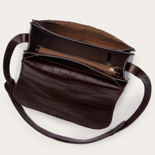 Doar Bag M, brown croco | Balagan Studio