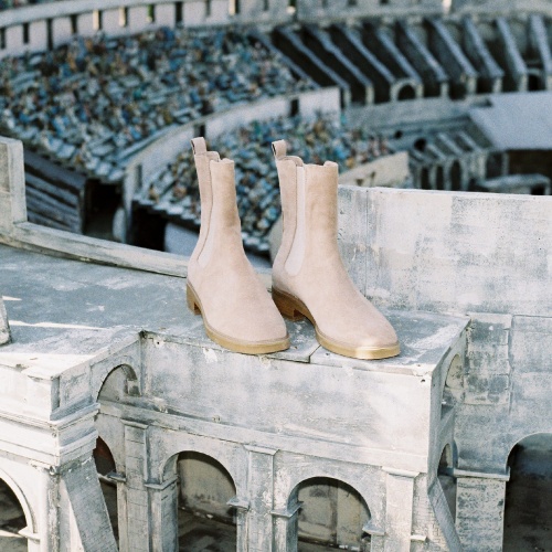 Arava Chelsea Boots, grey velvet | Balagan Studio