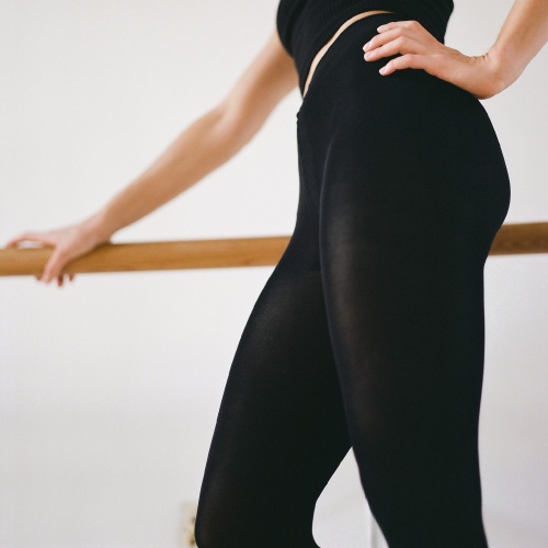 Talia Tights 120 den, plain nero | Balagan Studio