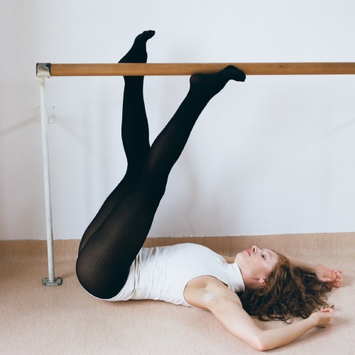 Talia Tights 100 den, ribbed nero | Balagan Studio