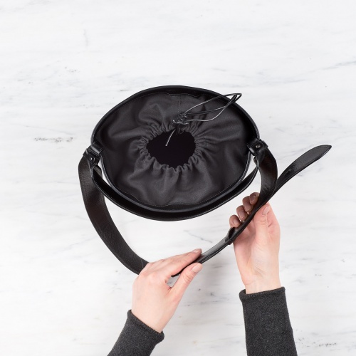 Champagne Bucket Bag M, glossy black OUTLET | Balagan Studio