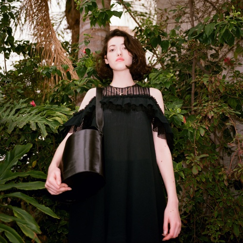 Champagne Bucket Bag M, glossy black OUTLET | Balagan Studio