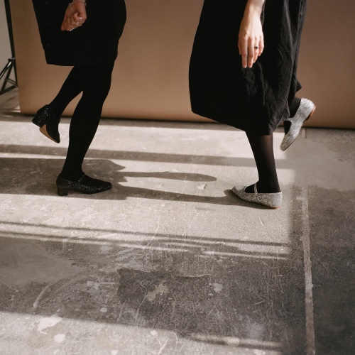 Pass baleriny, srebrny brokat | Balagan Studio