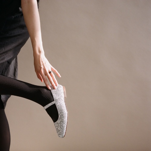 Pass baleriny, srebrny brokat | Balagan Studio