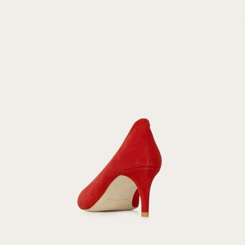 Schpitz Heels, red suede OUTLET | Balagan Studio