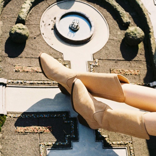 Lasso Cowboy Boots, sand velvet | Balagan Studio