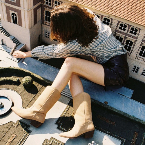 Lasso Cowboy Boots, sand velvet | Balagan Studio